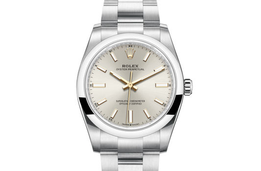 Luxury  OYSTER PERPETUAL 34 Silver .124200