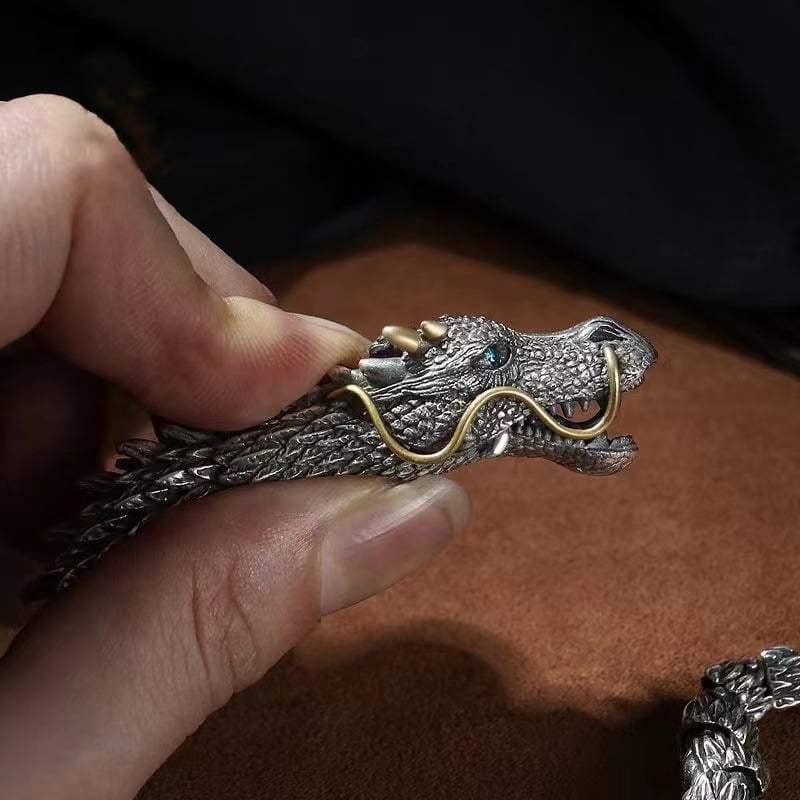 Silver Handmade Dragon Chain Bracelet（Buy 2 Free Shipping)