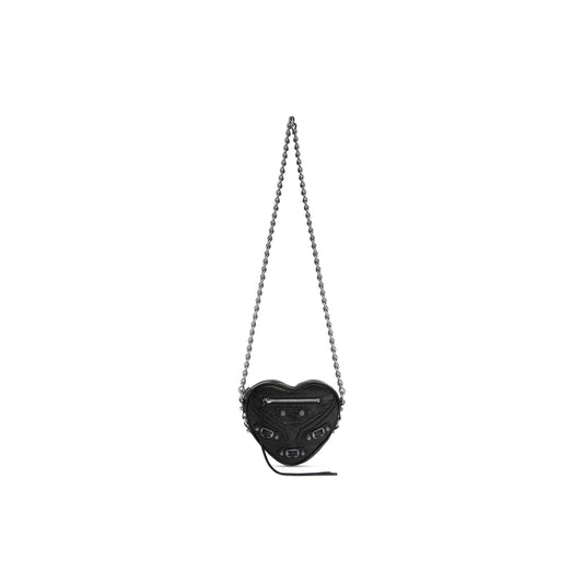 WOMEN'S LE CAGOLE HEART MINI BAG IN BLACK