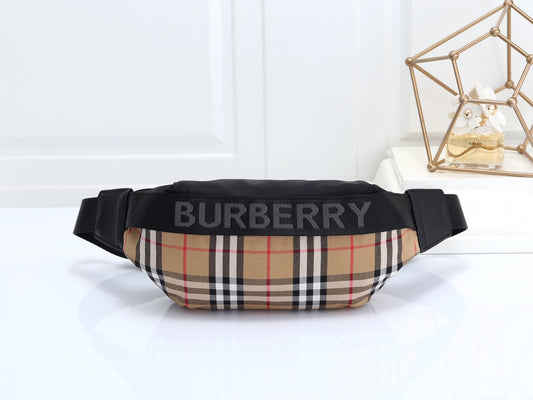 4 colors classic plaid waist bag