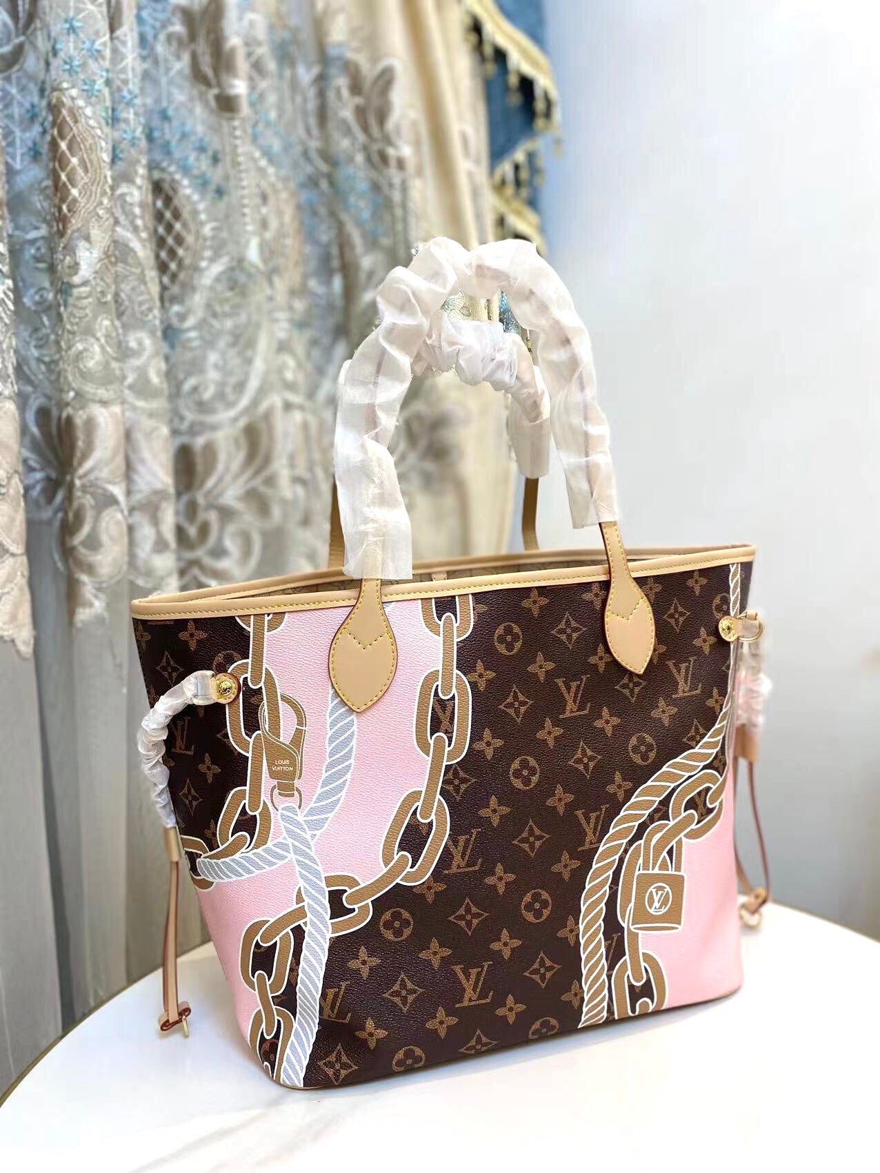 Fashion four-leaf clover check chain print hand shoulder bag