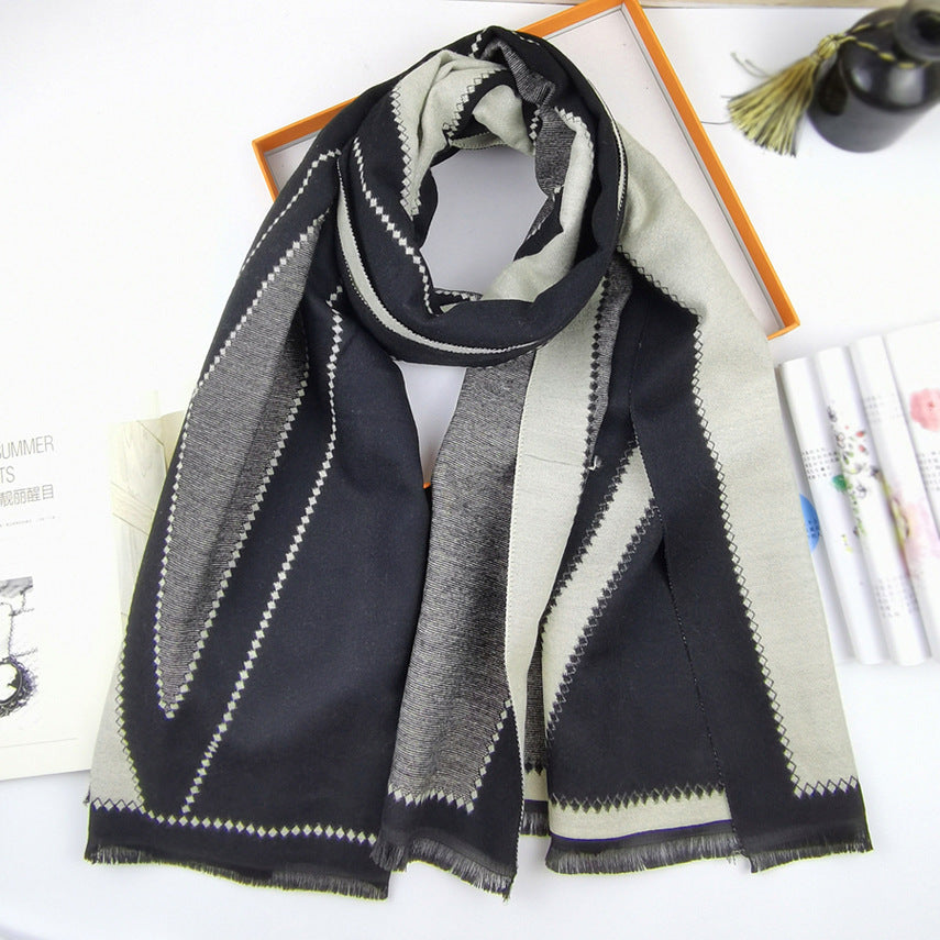 Winter cashmere FF letter scarf