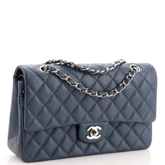 Classic Double Flap Bag Quilted Caviar Medium