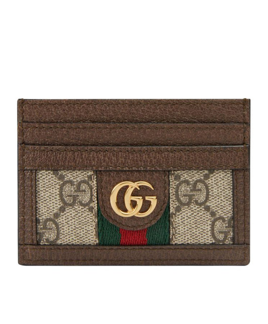 Ophidia GG card case 523159 Dark Coffee