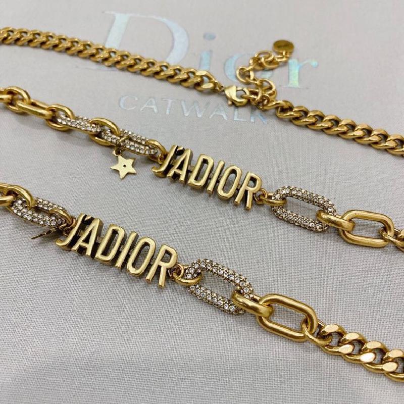 Luxury Rhinestone Letter Necklace