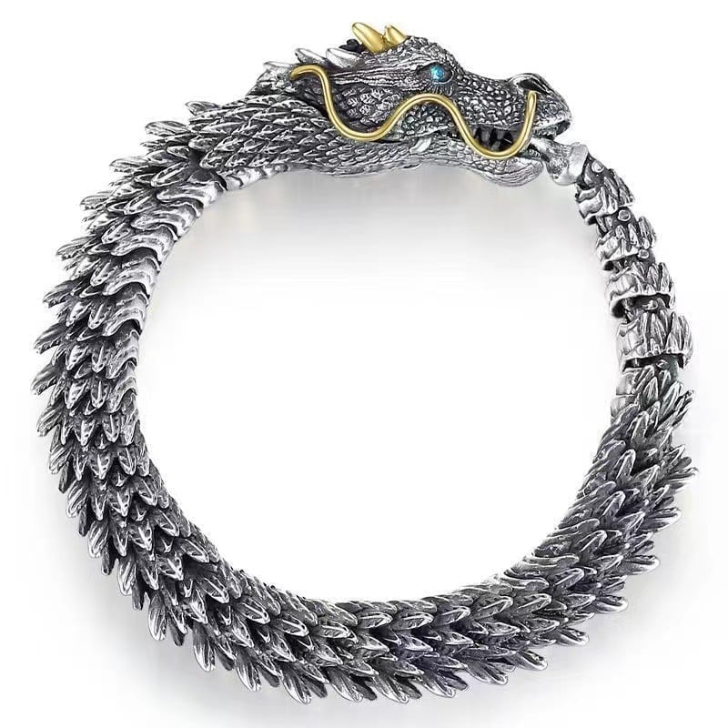 Silver Handmade Dragon Chain Bracelet（Buy 2 Free Shipping)