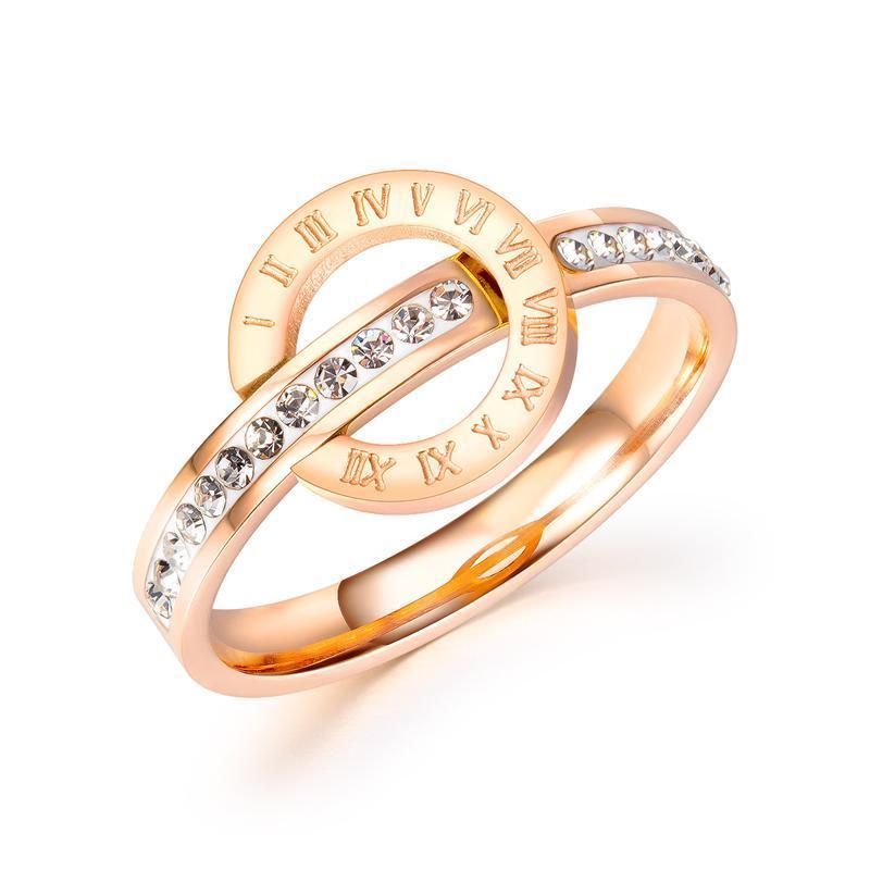 Roman Numeral Forest Ring