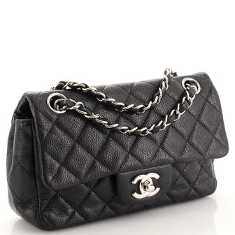 Classic Single Flap Bag Quilted Caviar Mini