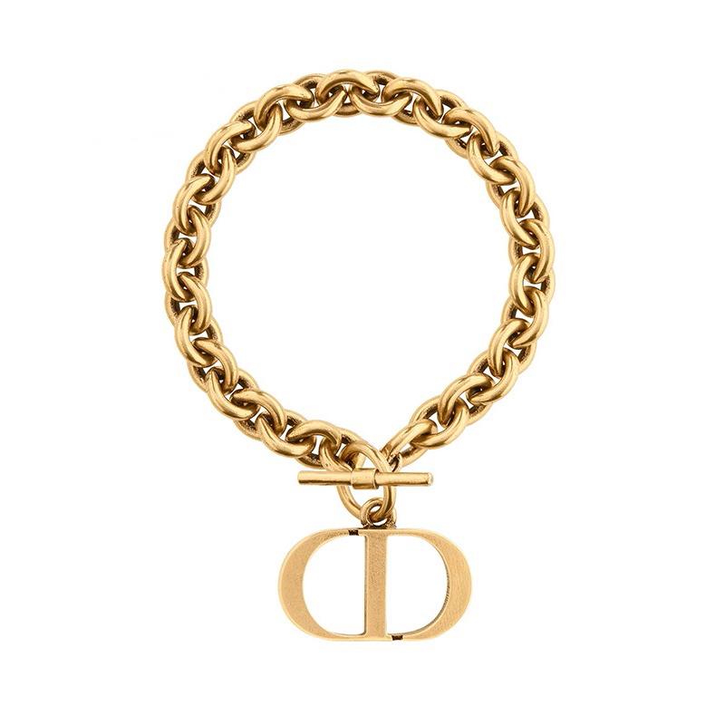 Gold-finish Metal Bolt Buckle Bracelet/necklace