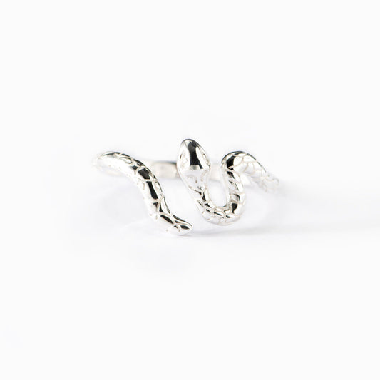 Let Go & Have Faith Snake Ring