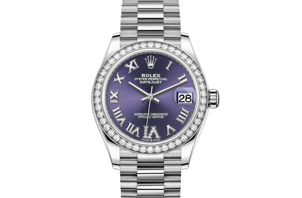 Luxury DATEJUST 31 Aubergine Set With Diamonds .278289RBR