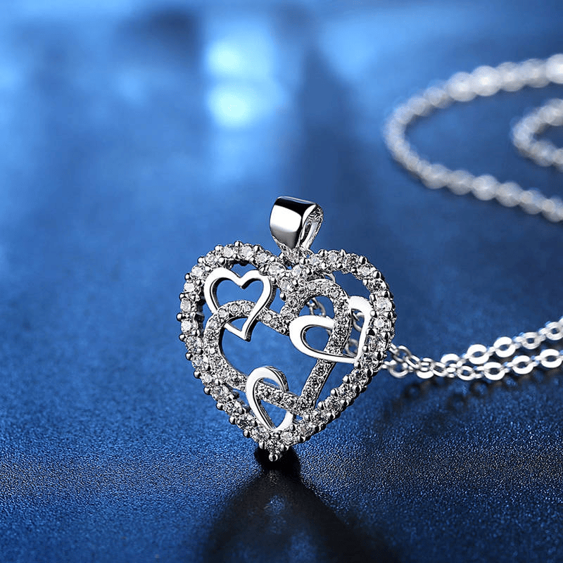 🔥 Last Day Promotion 49% OFF 🎁Interlocking Hearts Necklace - 👩‍❤️‍👩''Sisters of my soul & Friends of my heart''💕