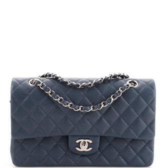 Classic Double Flap Bag Quilted Caviar Medium