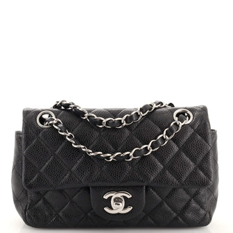 Classic Single Flap Bag Quilted Caviar Mini