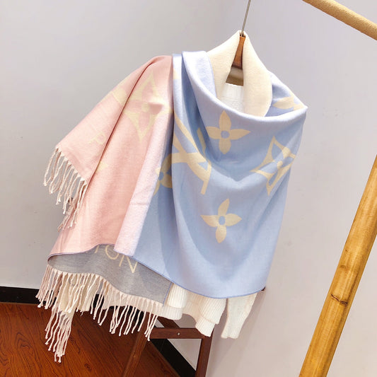 Autumn and winter scarves - Gradient color scarf