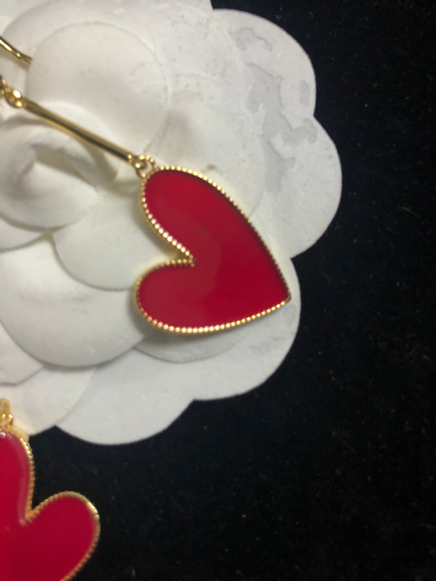 Luxury Big Red Heart Earrings