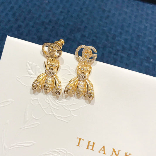 Luxury Gold Bee Earrings