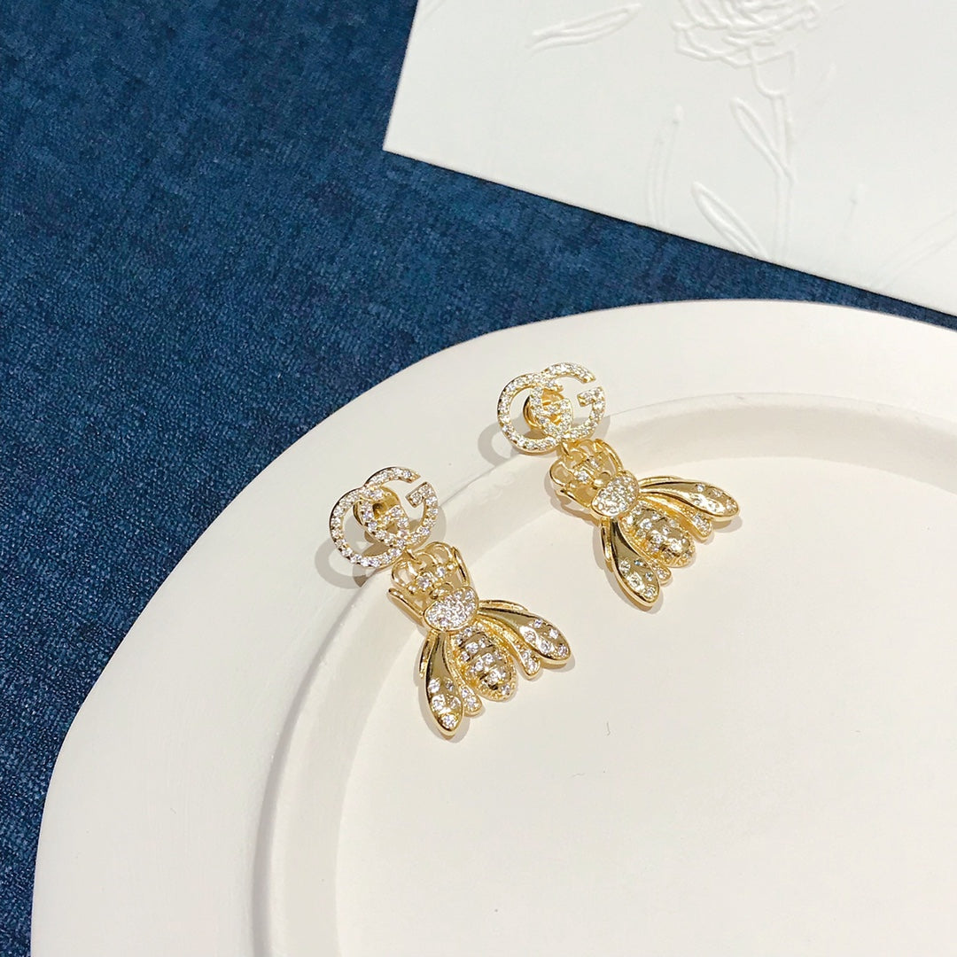 Luxury Gold Bee Earrings