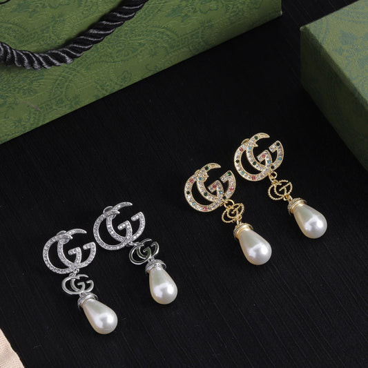 Luxury GG Pearl Dangle Earrings