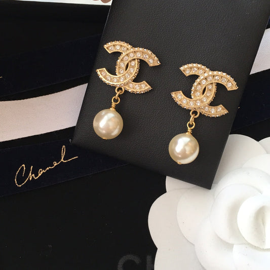 Classic Crystal Double C Earrings